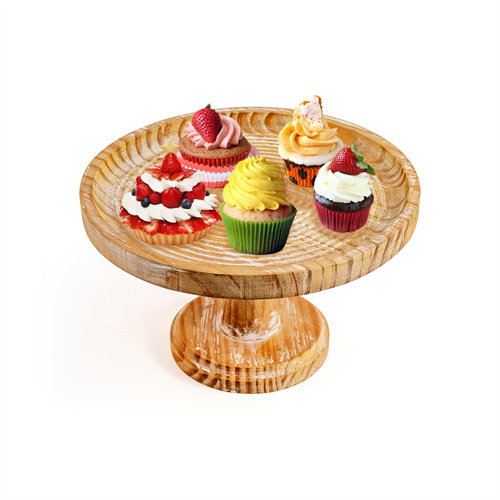 Wood Cake Plates